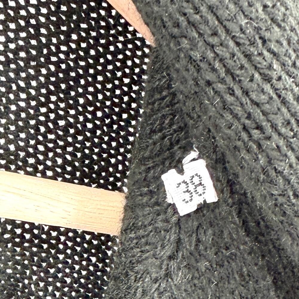 Sonia Rykiel Dark Forest Green 100% Wool Oversized Open Front Cardigan - Picture 6 of 7